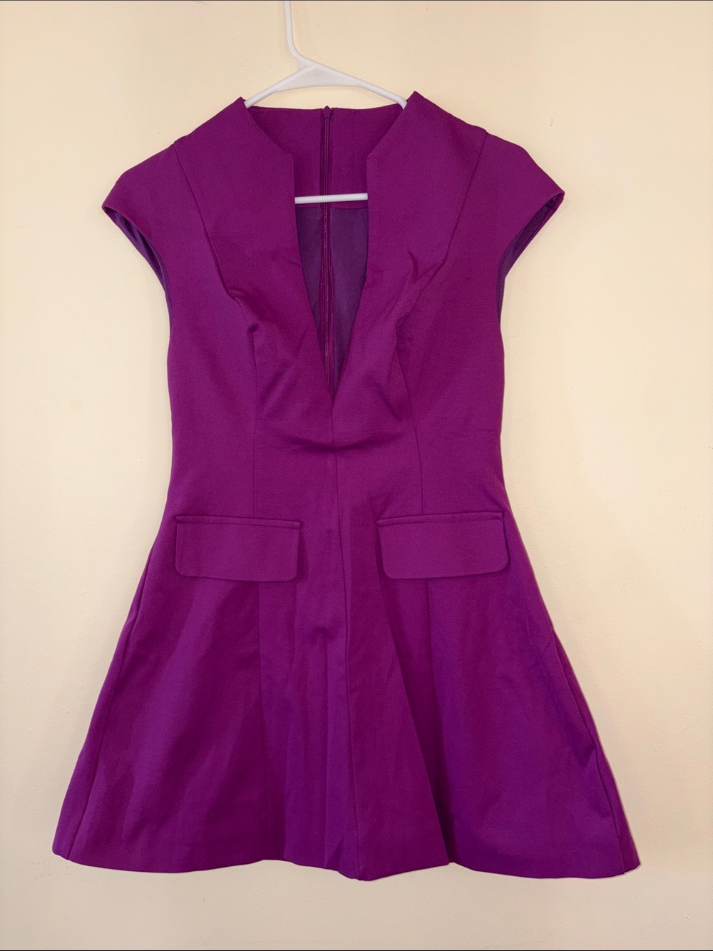 Women's Plum Fit-and-Flare Dress